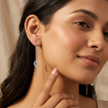 Eiffel Tower Halo Threader Earrings, additional product view 4
