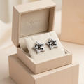 Black Star Stud Earrings, additional product view 3