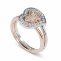 Silvme Heart 925 sterling silver heart ring for women, silver-tone, real silver ring, silver ring for girls, on-hand styling view