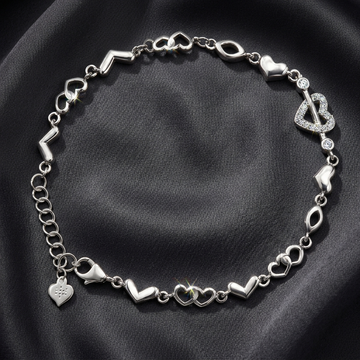 Silvme Heart Bracelet in 925 sterling silver, jewellery for women, refined silver accessory