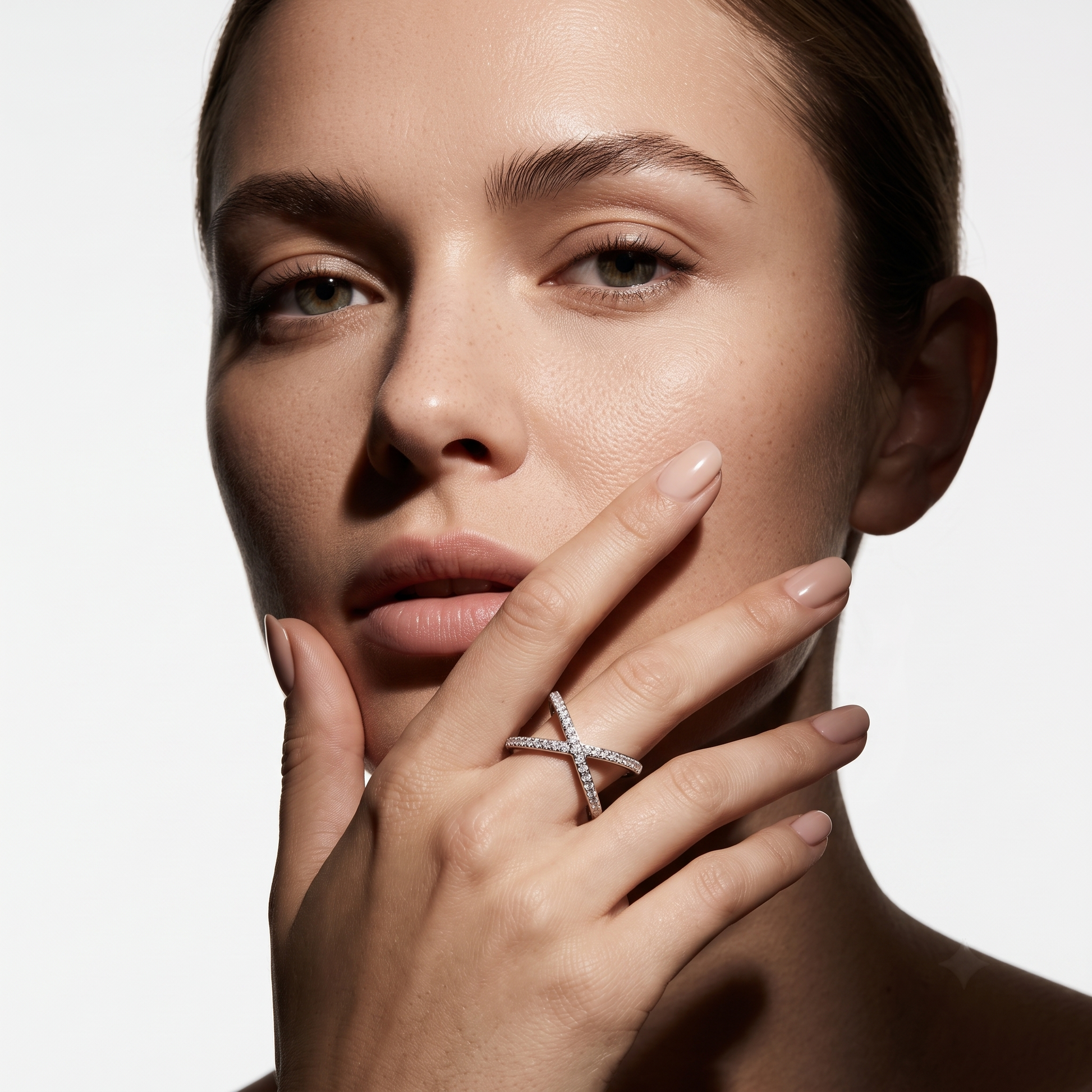 Silvme Coin-Inspired 925 sterling silver ring for women — worn on the finger