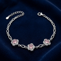 Elegant Floral Charm Bracelet – the Silvme Flower Motif CZ Bracelet in 925 sterling silver