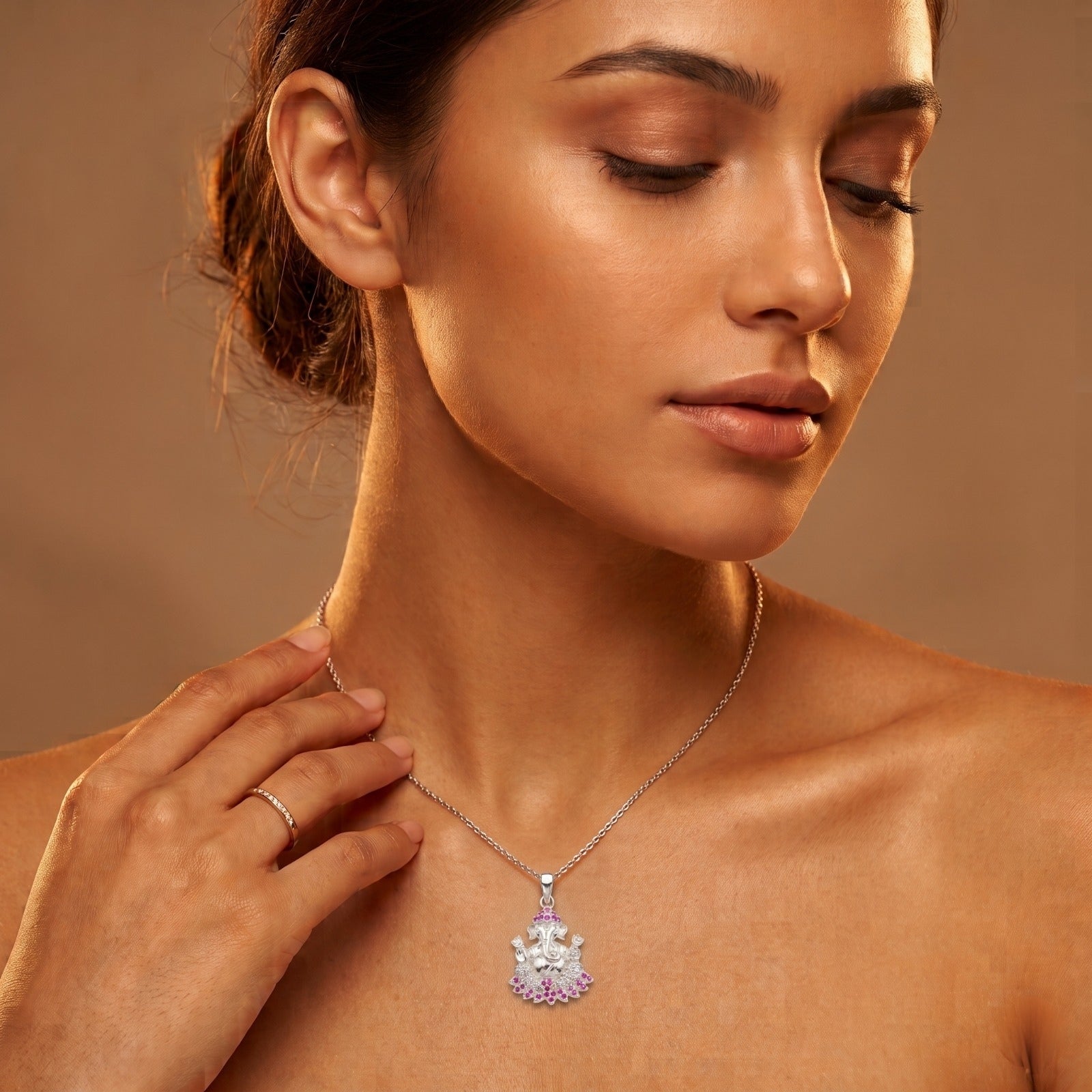 925 sterling silver Contemporary Pendant Necklace Modern by Silvme, well suited as an anniversary gift for women