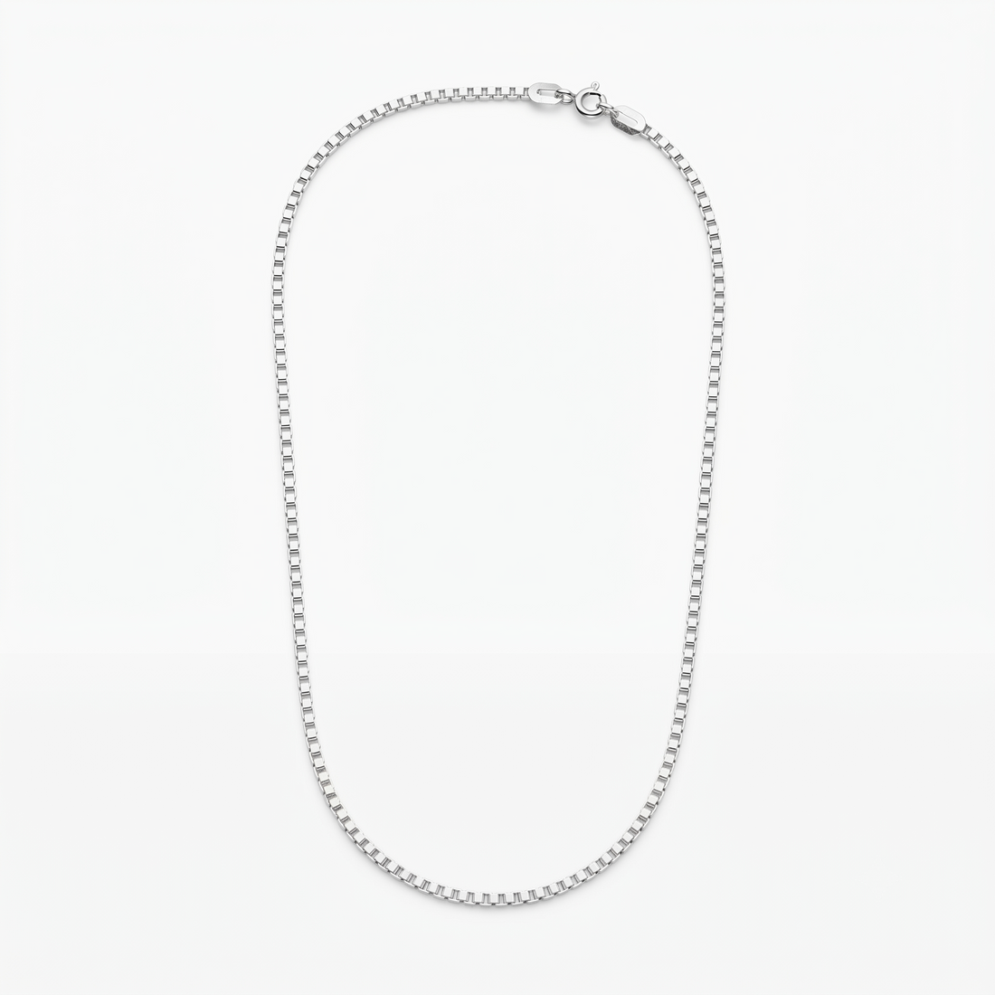 Sterling silver box link chain by Silvme, made for women and men, close to 9.6 g in weight
