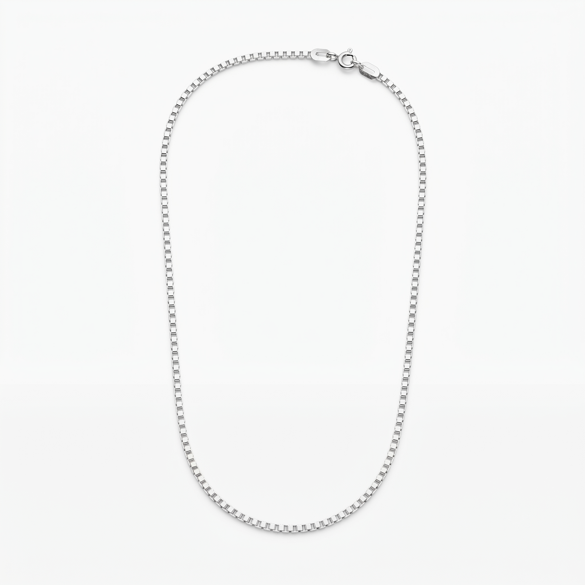 Sterling silver box link chain by Silvme, made for women and men, close to 9.6 g in weight