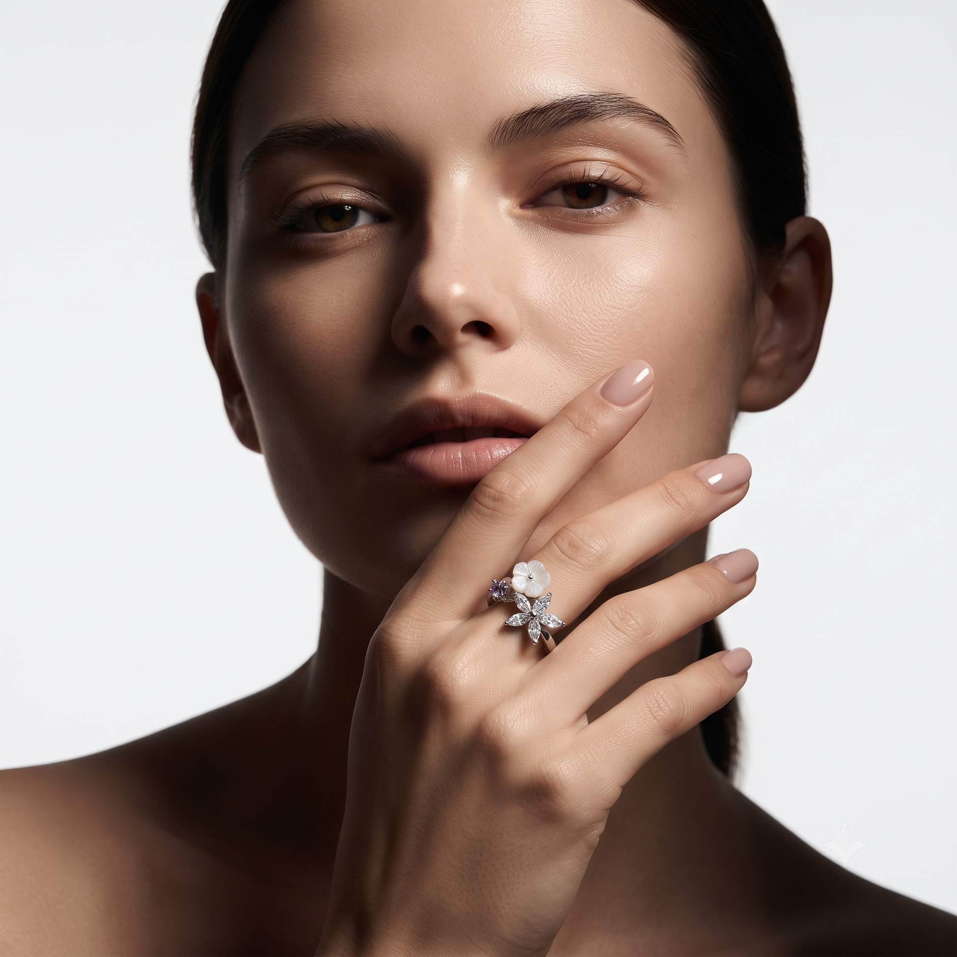 Silvme Mother's Day Gift 925 sterling silver ring for women — close-up detail