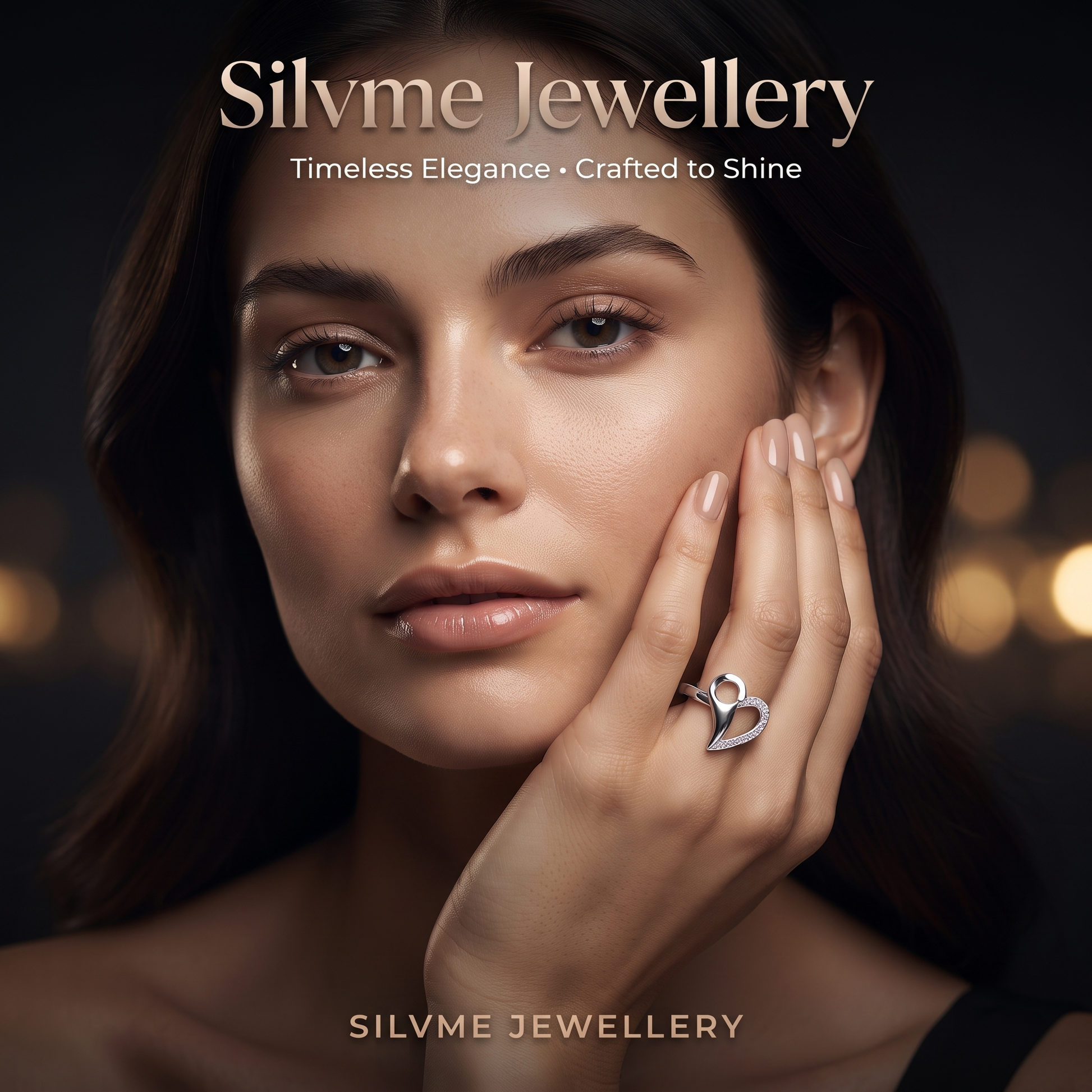 Silvme Ethnic Diwali 925 sterling silver ring for women — close-up detail