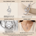 Silvme Nature Pendant Necklace Botanical Gift in 925 sterling silver, modern everyday jewellery for women