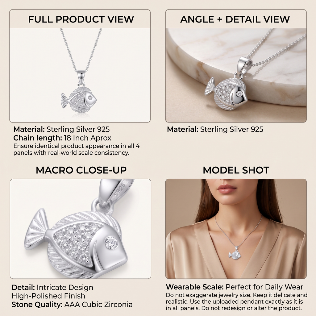 Silvme Serene Pendant Necklace Peace Meditation Gift in 925 sterling silver, additional product view 9