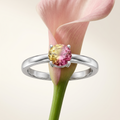 Silvme Heart Dainty Minimal Love 925 sterling silver ring for women — side profile