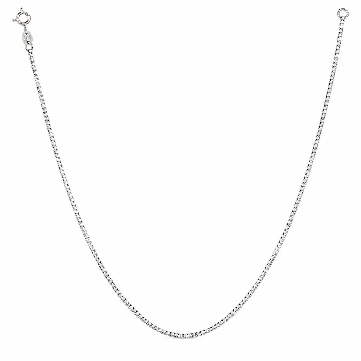 Silvme rhodium-plated chain in solid 925 sterling silver, approx. 4.54 g, sterling clasp and findings