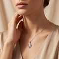Smooth polished silver surface of the Silvme Romantic Pendant Necklace Gift for Girlfriend, premium 925 silver