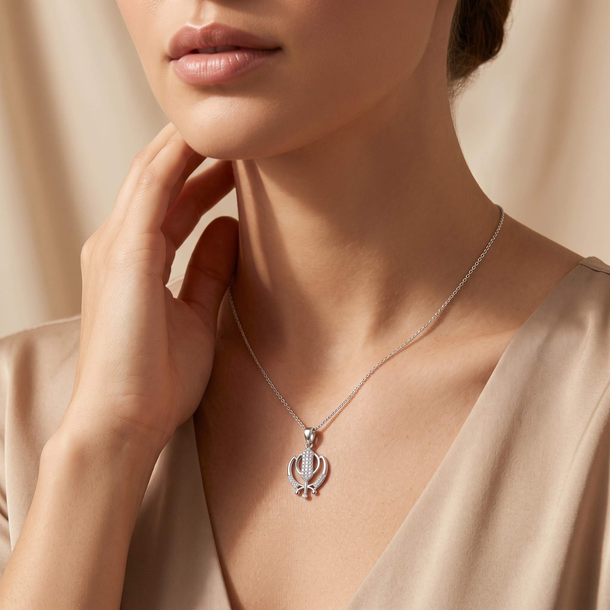 Smooth polished silver surface of the Silvme Romantic Pendant Necklace Gift for Girlfriend, premium 925 silver