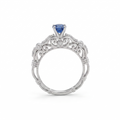 Silvme Open 925 sterling silver ring for women — angled view