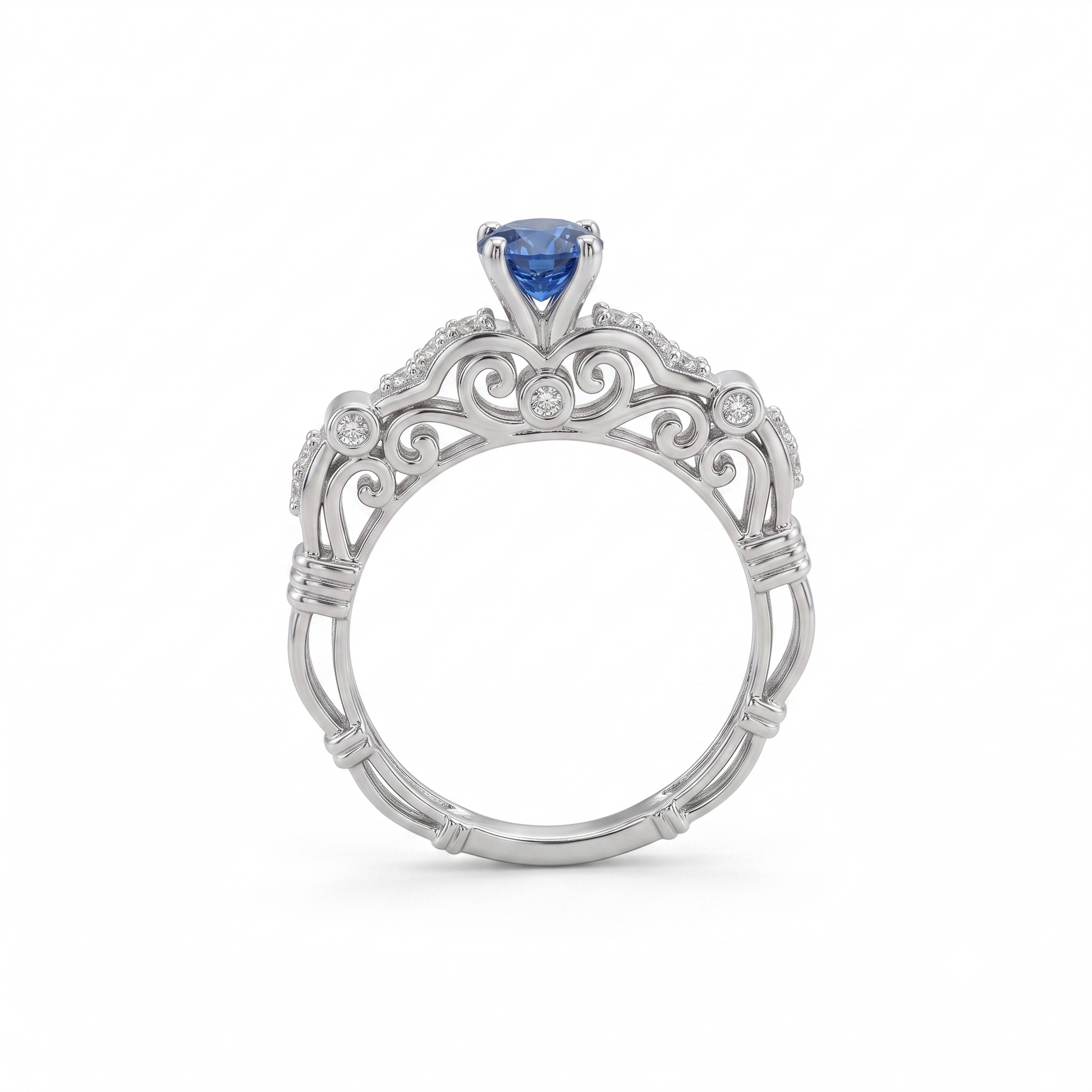 Silvme Open 925 sterling silver ring for women — angled view