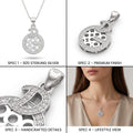 The Silvme Spiritual Pendant Necklace Blessed Gift, a timeless 925 sterling silver piece for women