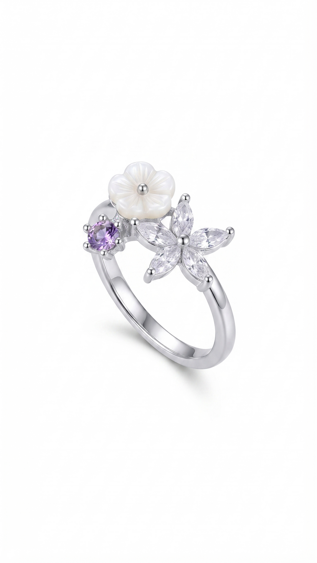 925 sterling silver Ring Mother Day Heartfelt by Silvme, an elegant accessory for her, minimal modern styling