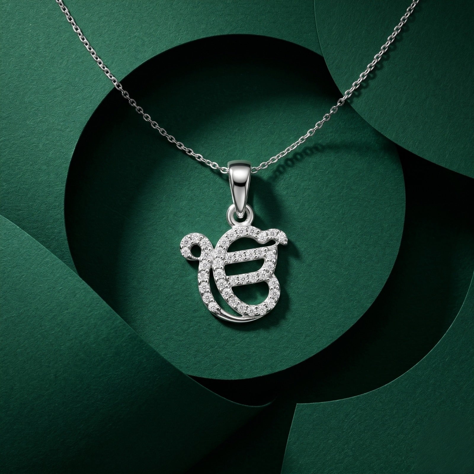 Pendant Necklace design detail on the Silvme Pendant Necklace Special Gift Mom, crafted in polished 925 sterling silver
