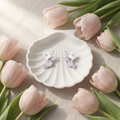 Floral Vine Climber 925 silver ear climber earrings for women, party wear, angled studio view