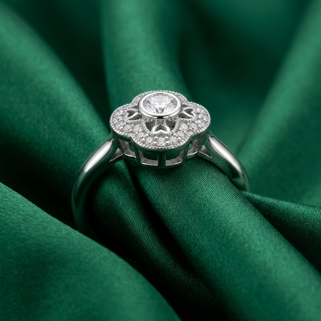 Silvme Braided 925 sterling silver ring for women — close-up detail