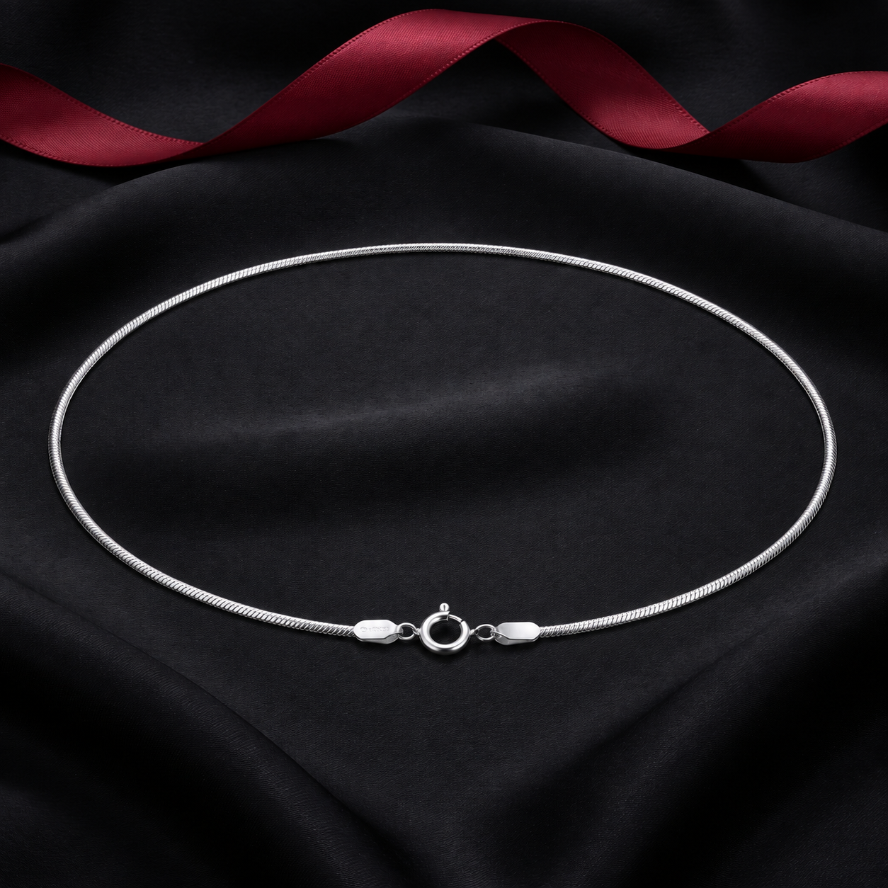 Silvme rhodium-plated chain in solid 925 sterling silver, approx. 3.59 g, sterling clasp and findings