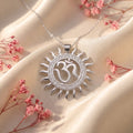 Detailed charm pendant styling on the Silvme Charm Pendant Necklace Anniversary Gift Wife in polished 925 sterling silver