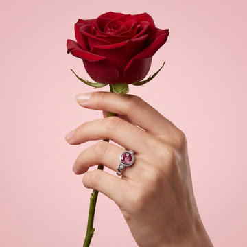 Silvme Rose Petal Statement 925 sterling silver ring for women — front view on white background