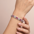 Silvme Cross Charm Bracelet, crafted in 925 sterling silver for women, timeless everyday elegance