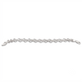 Silvme 925 sterling silver fine rolo chain bracelet for men laid flat on a white background