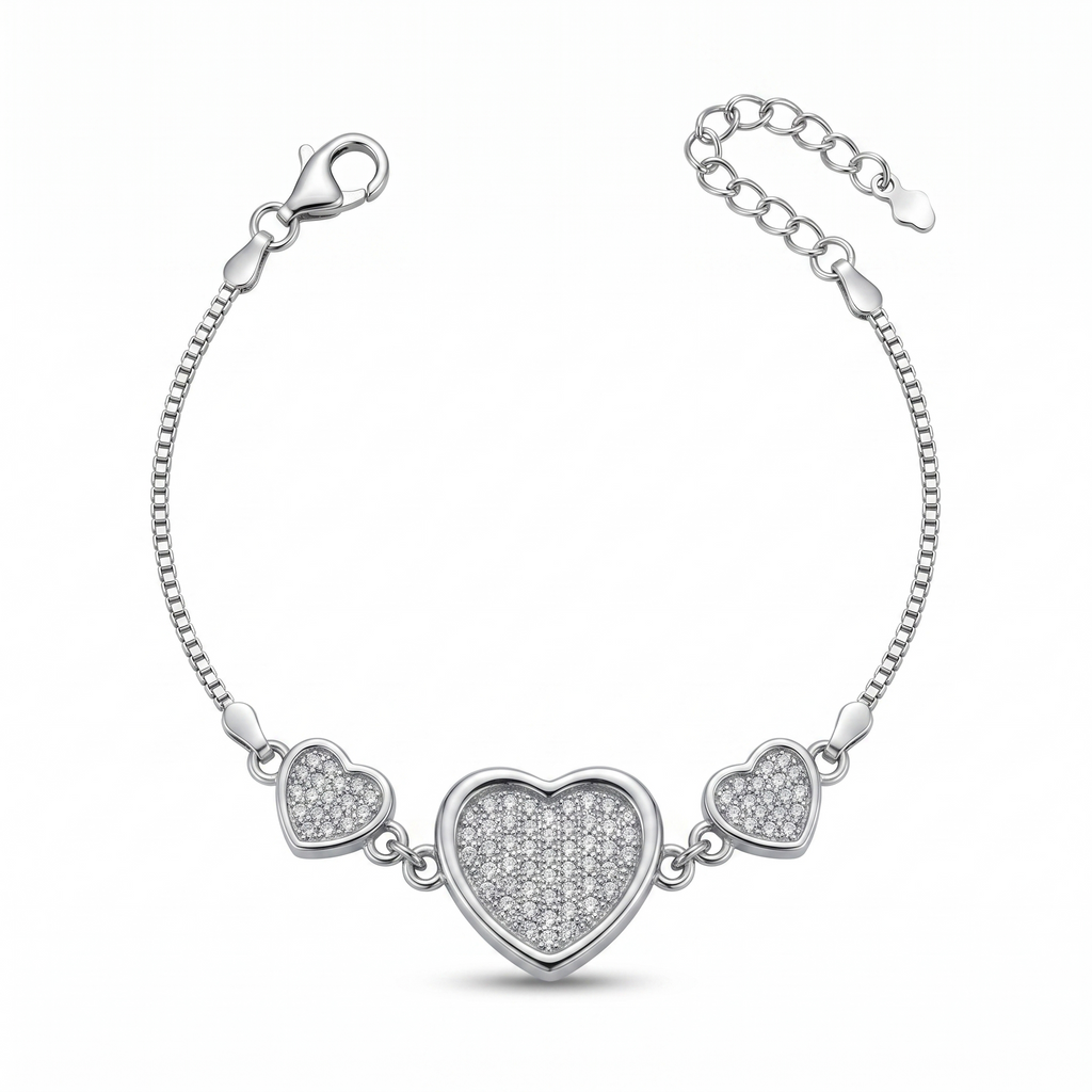 Geometric sterling silver bracelet studio