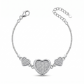 Silvme Geometric Link Bracelet in 925 sterling silver, jewellery for women, premium silver jewellery