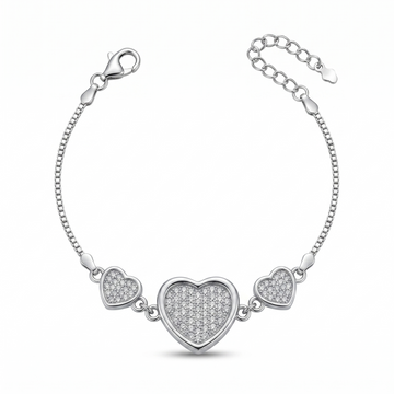 Silvme Geometric Link Bracelet in 925 sterling silver, jewellery for women, premium silver jewellery