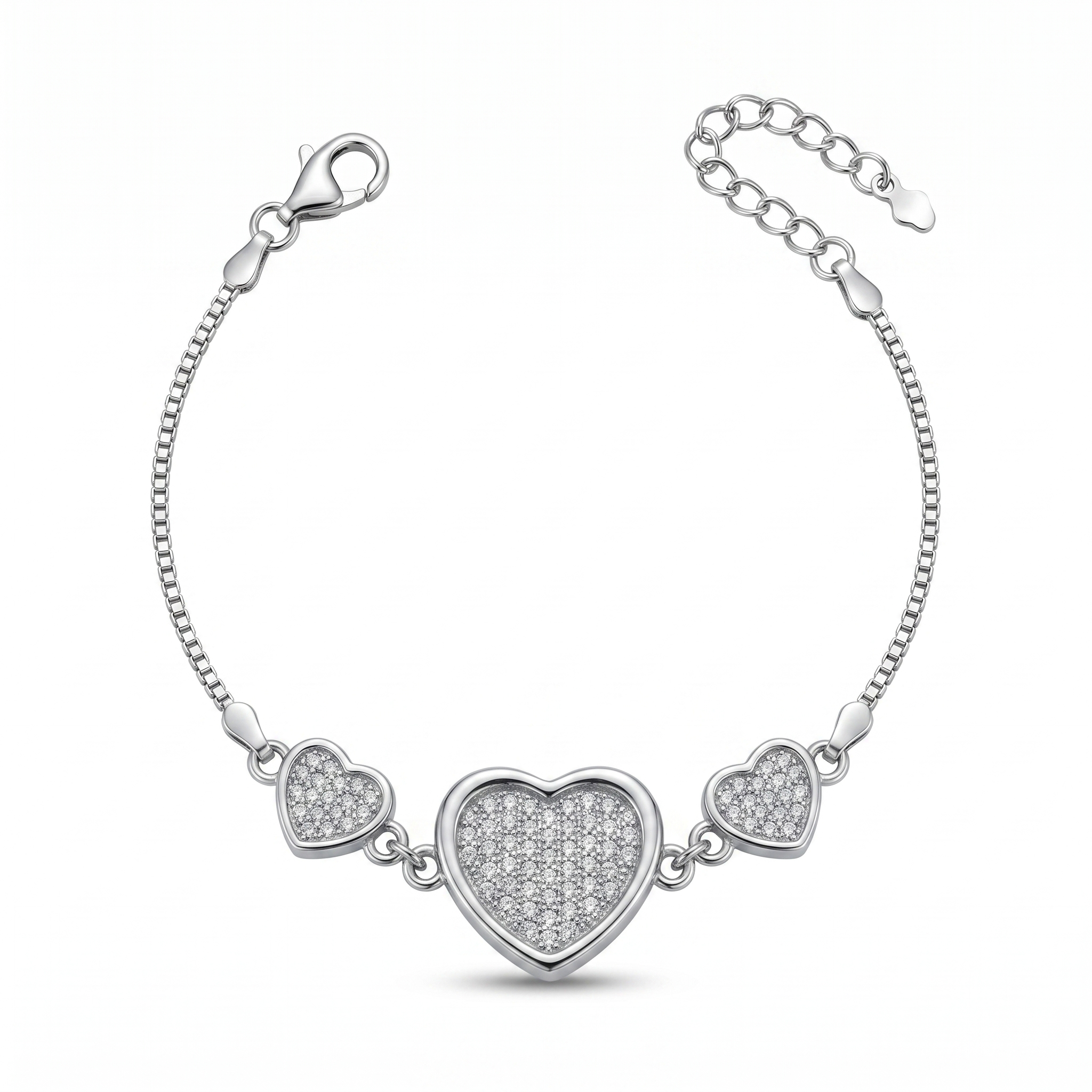 Geometric sterling silver bracelet studio