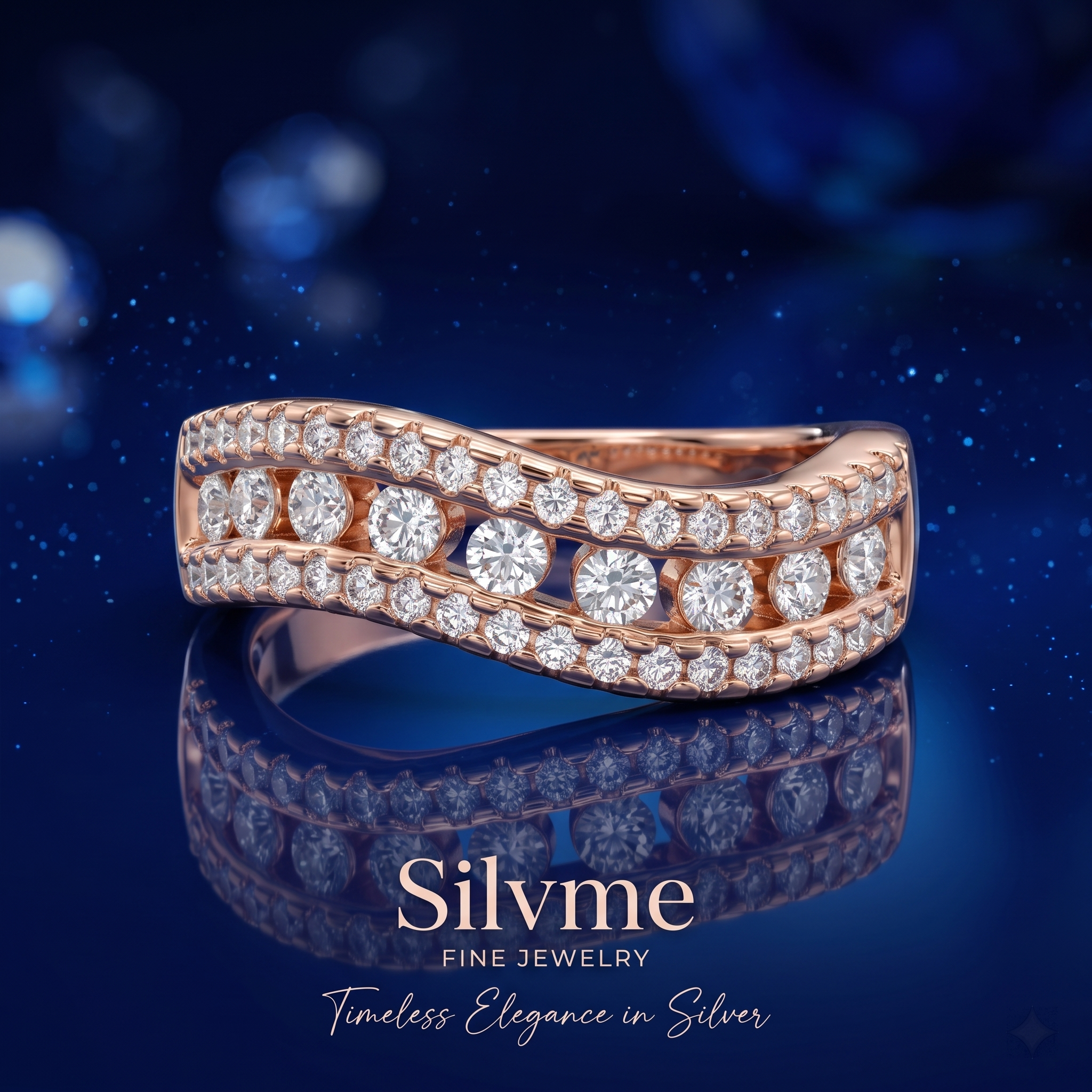 A giftable 925 sterling silver statement ring – the Silvme Crescent Moon Ring for women, refined silver accessory