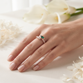 Silvme Starburst Floral Bloom 925 sterling silver ring for women — side profile