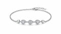 Silvme Heart Charm CZ Bracelet in 925 sterling silver with cubic zirconia, jewellery for women
