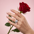 Silvme Double Band Stacking 925 sterling silver ring for women — side profile