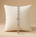 Silvme Heart Charm Bracelet showcasing its heart charm design in 925 sterling silver, minimal modern styling