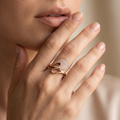 Silvme Minimal 925 sterling silver ring for women — top view