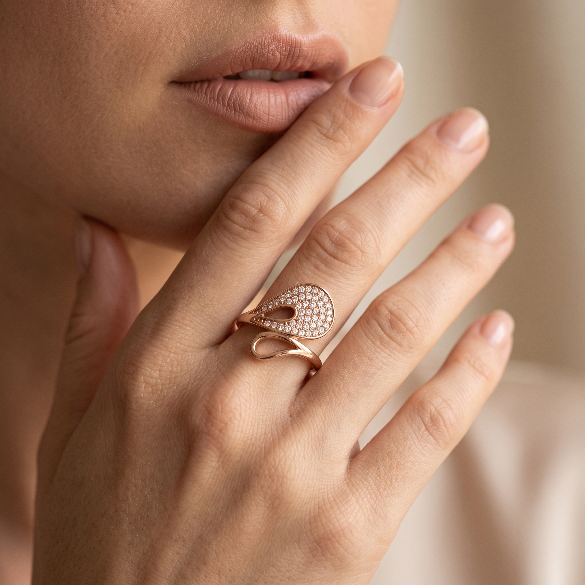 Silvme Minimal 925 sterling silver ring for women — top view