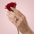 Silvme Heart Design 925 sterling silver ring for women — close-up detail