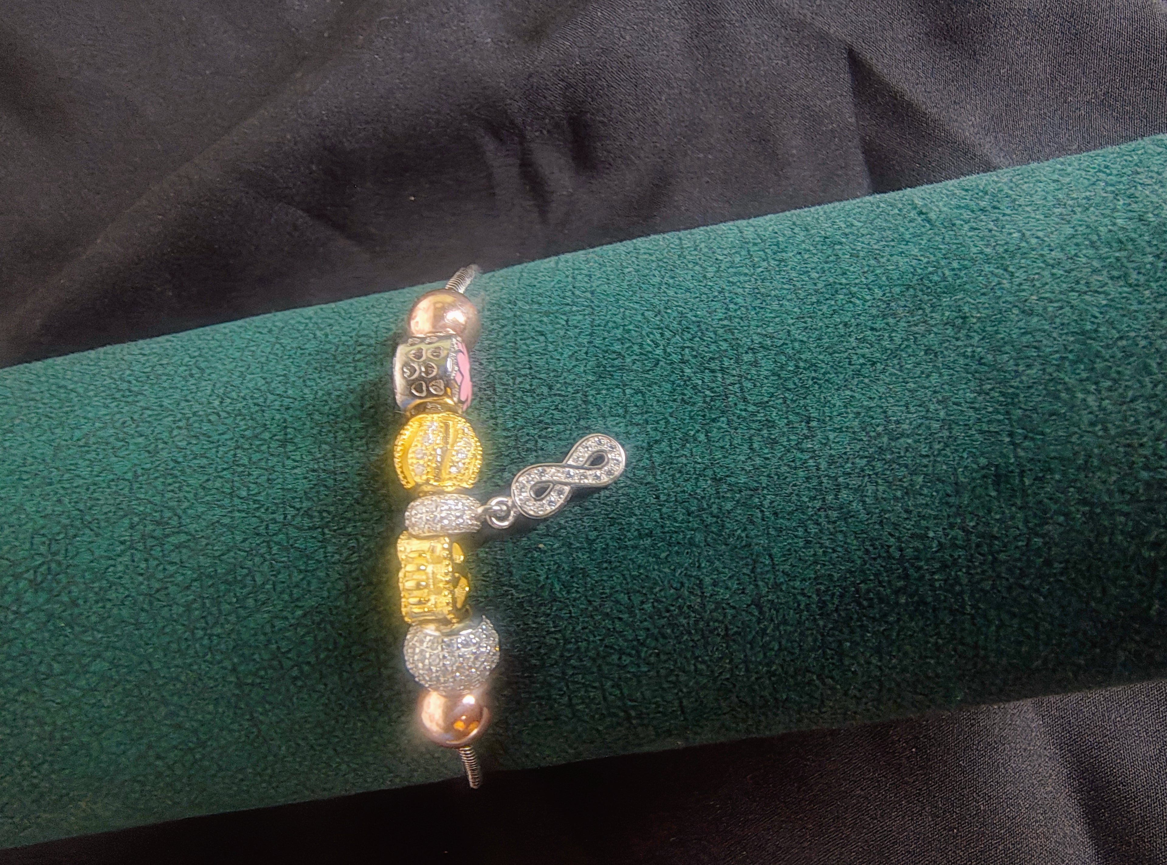 Tennis CZ 925 silver bracelet front view sparkle