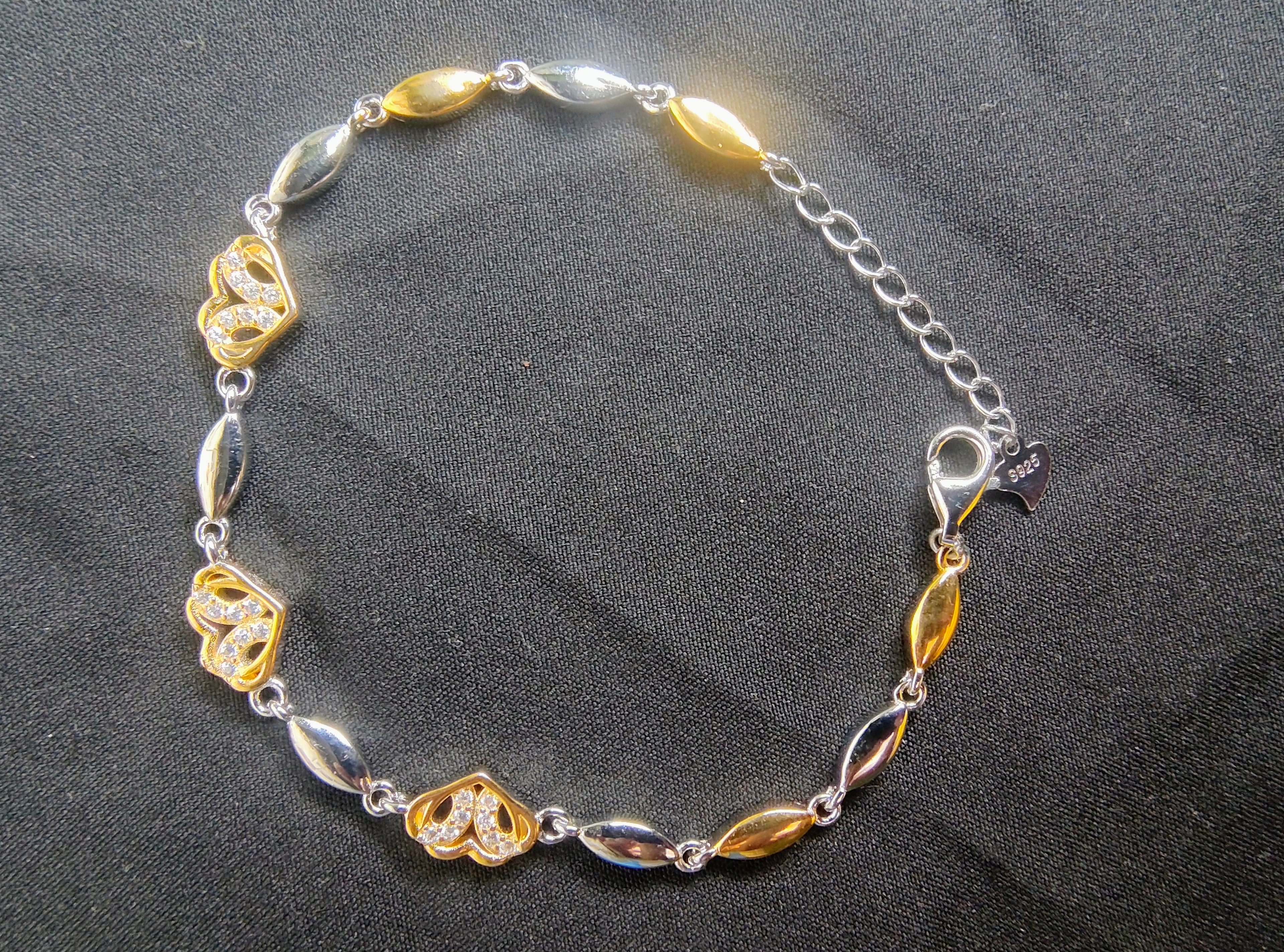 Silvme 925 silver ball chain bracelet studio white