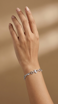 925 silver Heart Link Charm Bracelet by Silvme, well suited as a Valentine gift for women, refined silver accessory
