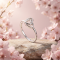 Silvme Promise 925 sterling silver ring for women — top view