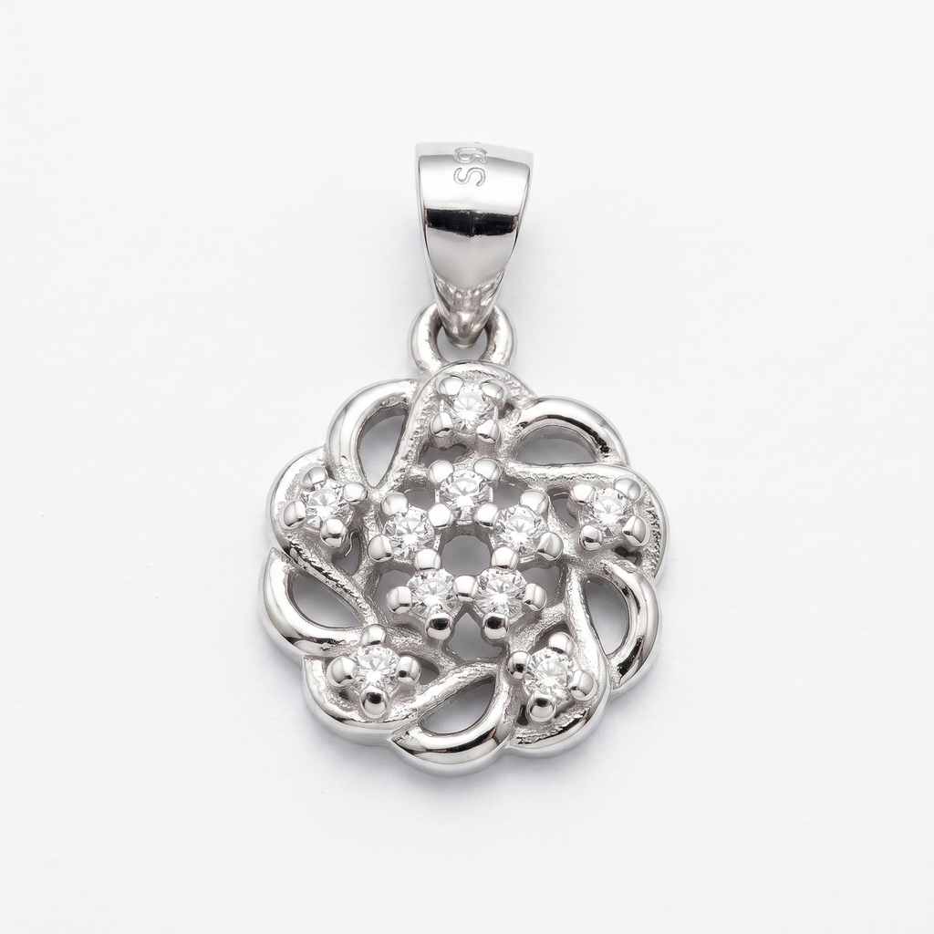 925 sterling silver Artistic Pendant Necklace Creative Gift by Silvme, an elegant accessory for her