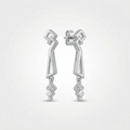 Art Deco Geometric Trapezoid Drop Earrings, alternate angle