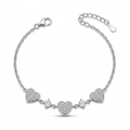 Silvme Wave Pattern Bracelet, crafted in 925 sterling silver for women, minimal modern styling