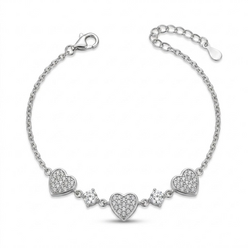 Silvme Wave Pattern Bracelet, crafted in 925 sterling silver for women, minimal modern styling