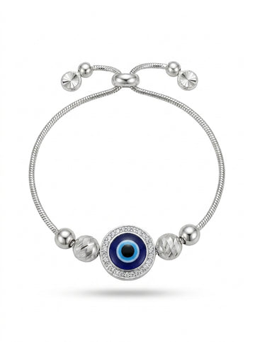 Silvme Evil Eye Bracelet in 925 sterling silver accented with sparkling cubic zirconia, jewellery for women